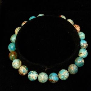 Handmade Natural Imperial Jasper Stone Bracelet